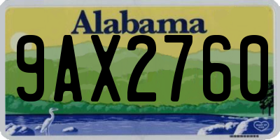AL license plate 9AX2760