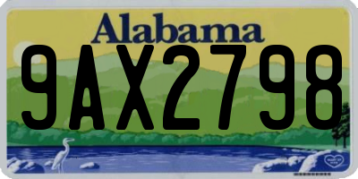 AL license plate 9AX2798