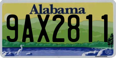 AL license plate 9AX2811