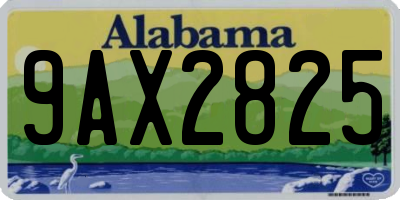AL license plate 9AX2825