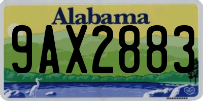 AL license plate 9AX2883