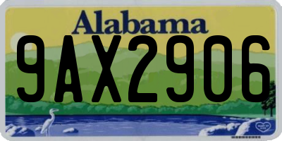 AL license plate 9AX2906
