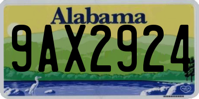 AL license plate 9AX2924