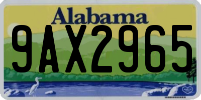AL license plate 9AX2965