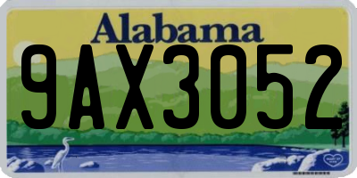 AL license plate 9AX3052