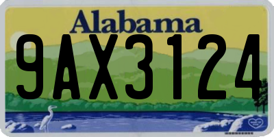 AL license plate 9AX3124