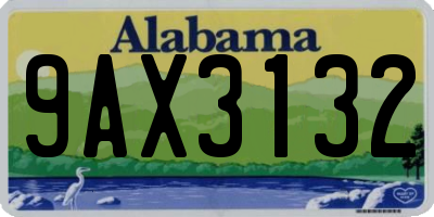 AL license plate 9AX3132