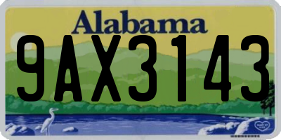 AL license plate 9AX3143