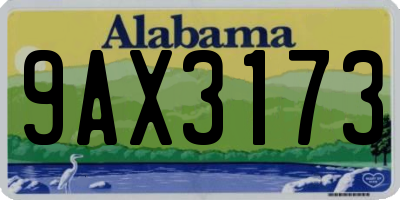 AL license plate 9AX3173