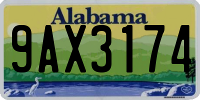 AL license plate 9AX3174