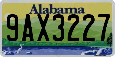 AL license plate 9AX3227