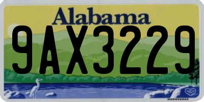AL license plate 9AX3229