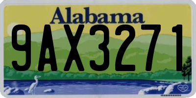 AL license plate 9AX3271