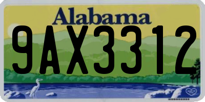 AL license plate 9AX3312