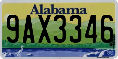 AL license plate 9AX3346