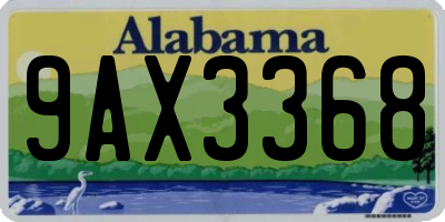 AL license plate 9AX3368