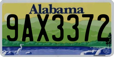 AL license plate 9AX3372