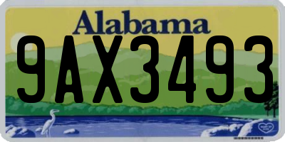 AL license plate 9AX3493