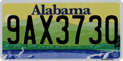 AL license plate 9AX3730