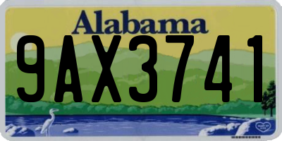 AL license plate 9AX3741