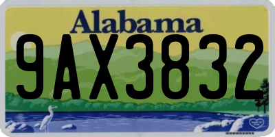 AL license plate 9AX3832