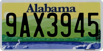 AL license plate 9AX3945