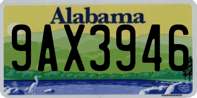 AL license plate 9AX3946