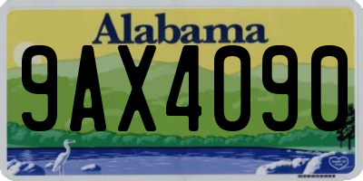 AL license plate 9AX4090