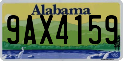 AL license plate 9AX4159