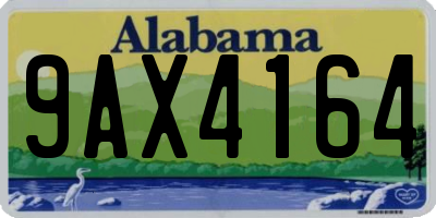 AL license plate 9AX4164