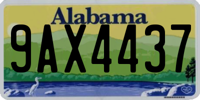 AL license plate 9AX4437
