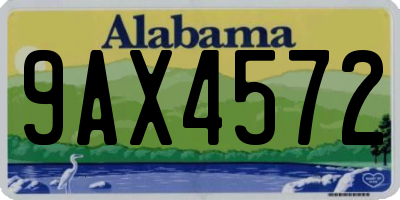 AL license plate 9AX4572