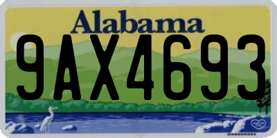 AL license plate 9AX4693