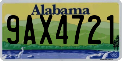 AL license plate 9AX4721