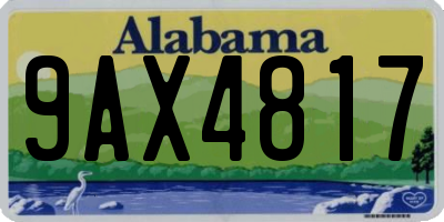 AL license plate 9AX4817