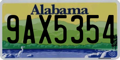 AL license plate 9AX5354