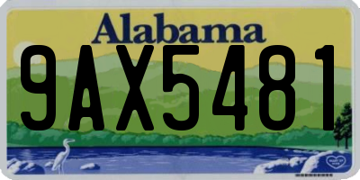 AL license plate 9AX5481