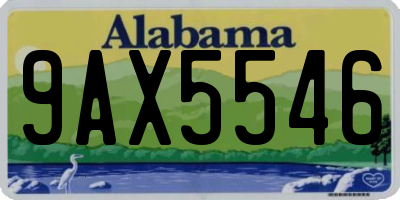 AL license plate 9AX5546