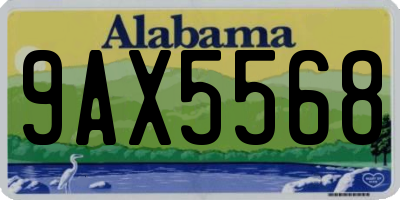 AL license plate 9AX5568