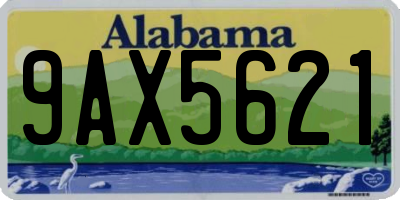 AL license plate 9AX5621