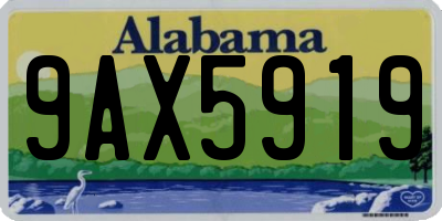AL license plate 9AX5919