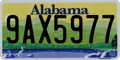 AL license plate 9AX5977