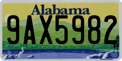 AL license plate 9AX5982