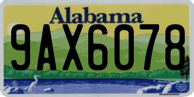 AL license plate 9AX6078