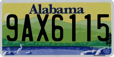 AL license plate 9AX6115