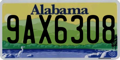 AL license plate 9AX6308