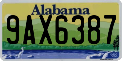 AL license plate 9AX6387