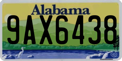 AL license plate 9AX6438