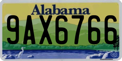 AL license plate 9AX6766