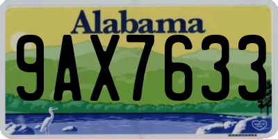 AL license plate 9AX7633